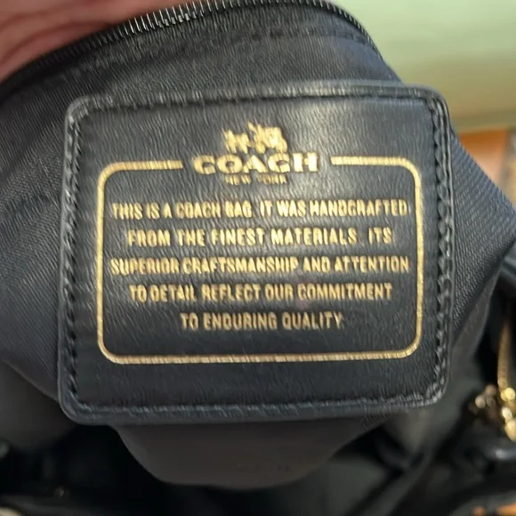 COACH lmt Edition Circle Black Leather Hobo Shoulder Bag - Picture 9 of 13